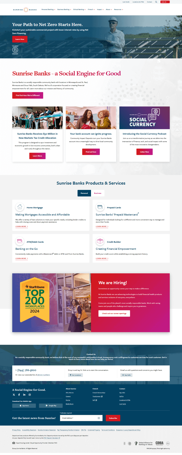 Sunrise Banks Case Study